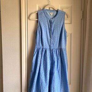 J. Crew Sky Blue Eyelet Sleeveless Sundress